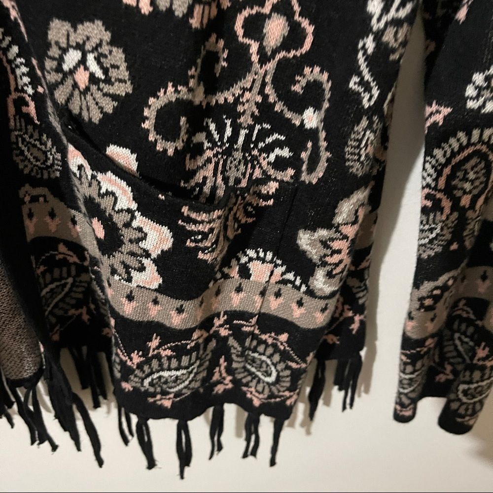 Isaacmizrahi Live Floral Boho Fringe Open-Front C… - image 5